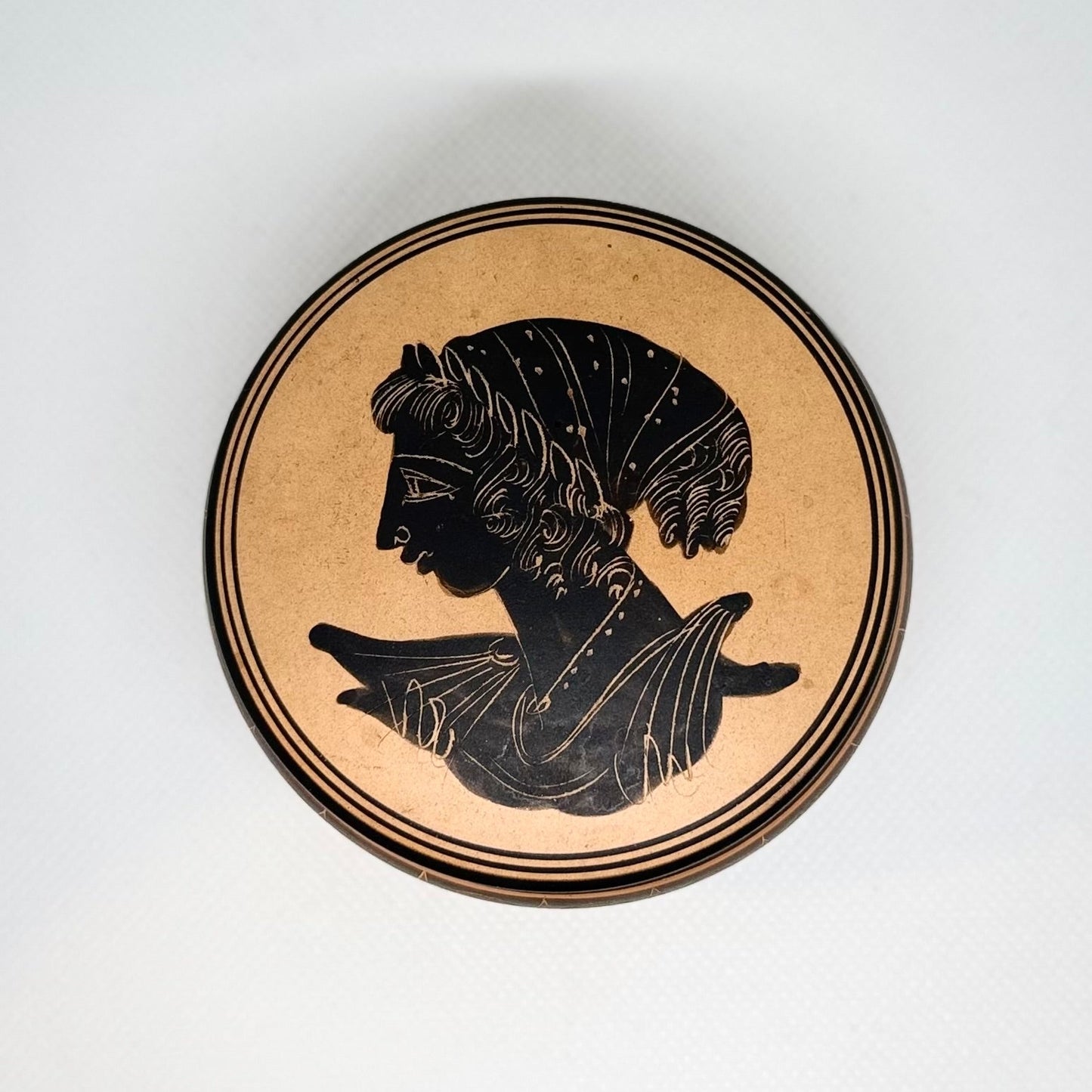 Græsk-inspireret keramiklågkrukke – arkæologisk reproduktion