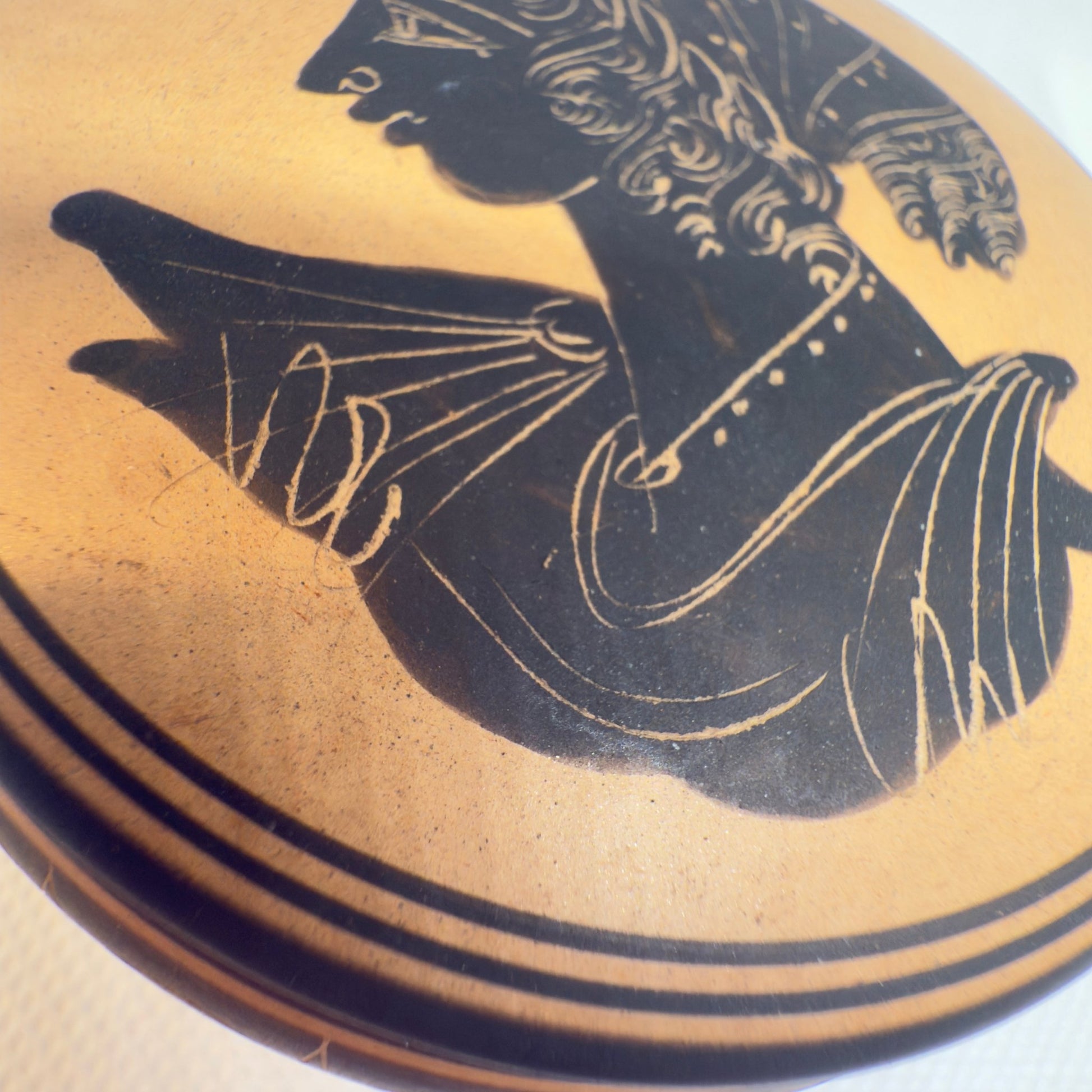 Græsk-inspireret keramiklågkrukke – arkæologisk reproduktion