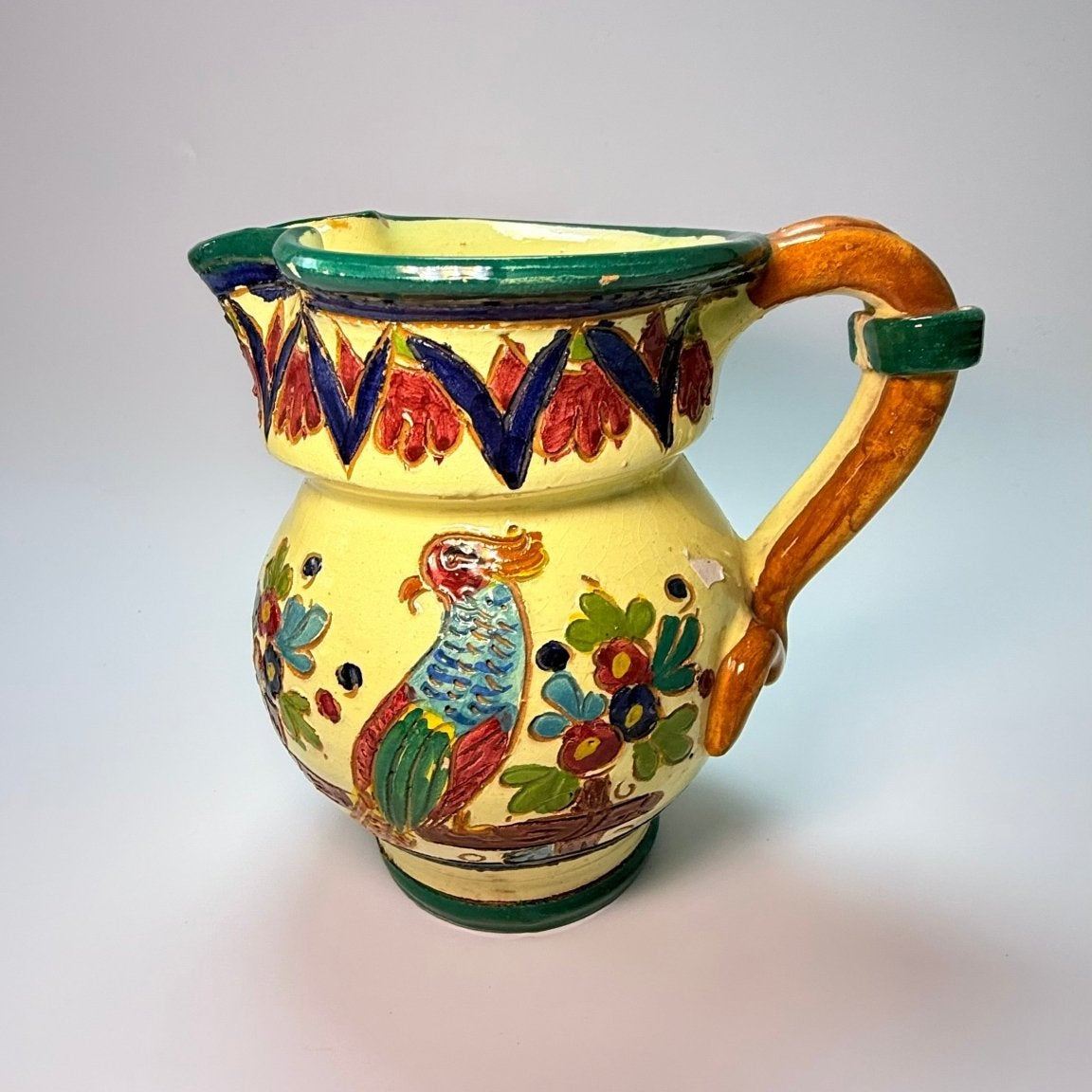 Håndlavet italiensk keramik – Taormina Sicilien – papegøje motiv - Frøken Lilly