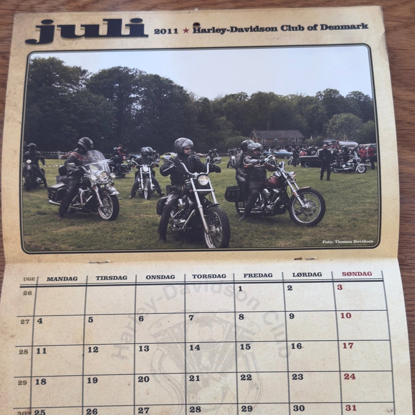 Harley Davidson kalender 2011 - Bikerfotografen