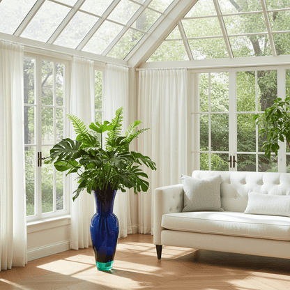 Holmegaard Harlekin vase – blå/turkis – Anja Kjær – stor model - Frøken Lilly