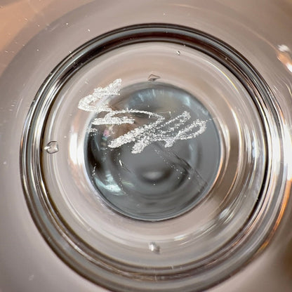 Holmegaard “Snapse Doctor – Et fingerbøl” snapseglas (1974–1977) – signeret HG7, Michael Bang - Frøken Lilly