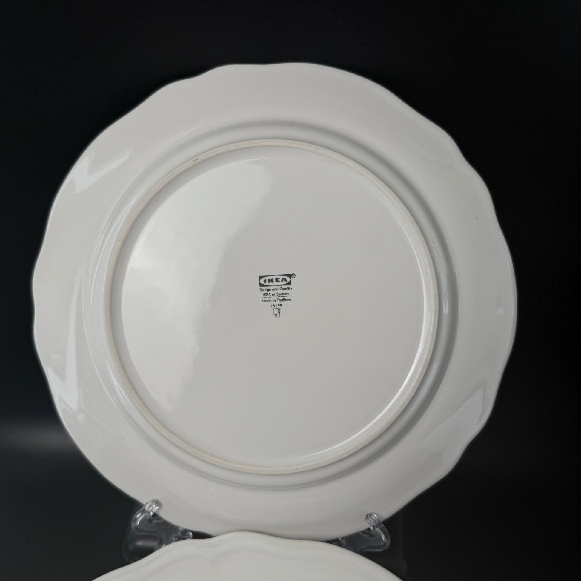 IKEA middagstallerkener, serien ARV, 15199 i cremehvid porcelæn, Ø28,5 - udgået model - Frøken Lilly