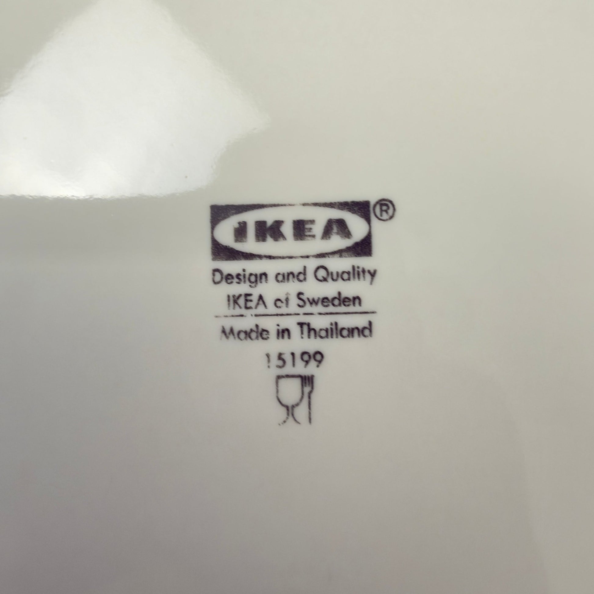 IKEA middagstallerkener, serien ARV, 15199 i cremehvid porcelæn, Ø28,5 - udgået model - Frøken Lilly