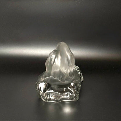 Karel Zentner art deco glaskunst med isbjørn – Libochovice glas ca. 1935 - Frøken Lilly
