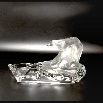 Karel Zentner art deco glaskunst med isbjørn – Libochovice glas ca. 1935 - Frøken Lilly