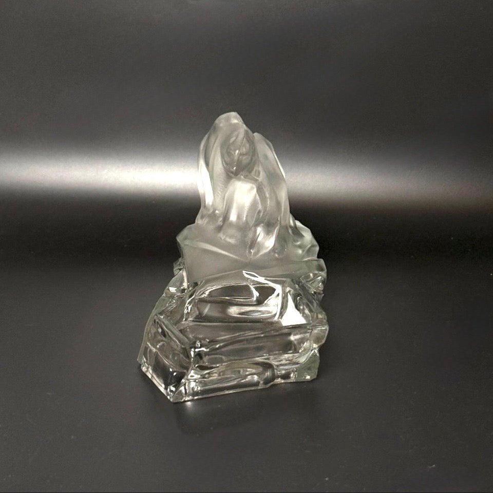 Karel Zentner art deco glaskunst med isbjørn – Libochovice glas ca. 1935 - Frøken Lilly