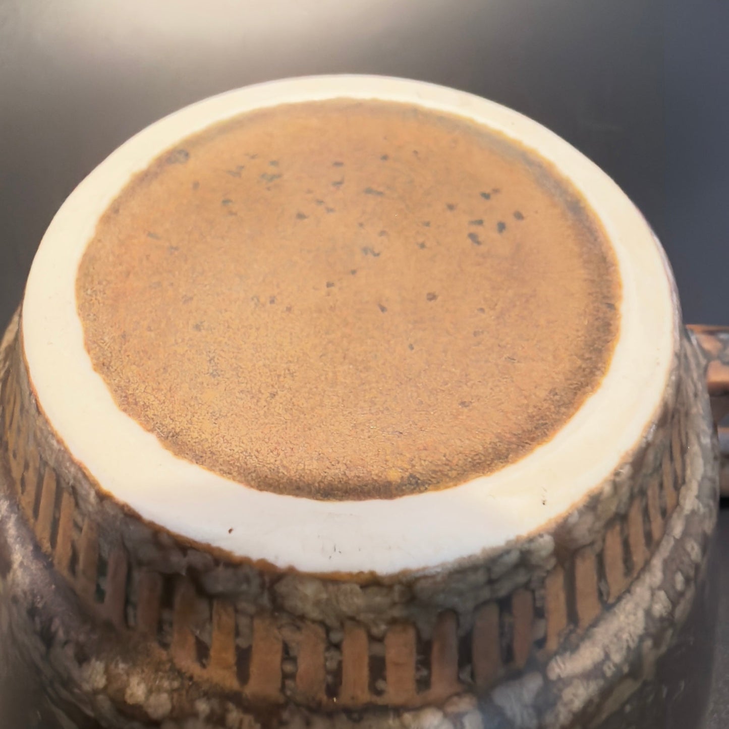 Knabstrup Nødebo kaffetrio i brun stentøj – Johannes Hansen, 1966–1972