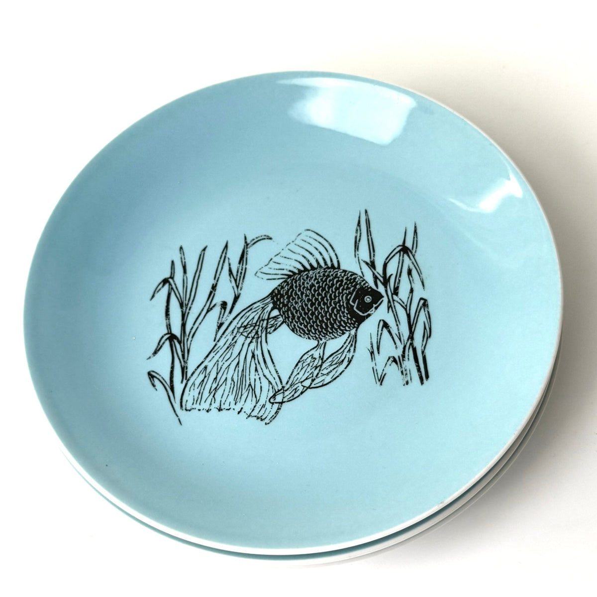 Lilien Porzellan Fischteller – blau Vintage Ø 18,5 cm – Frøken Lilly