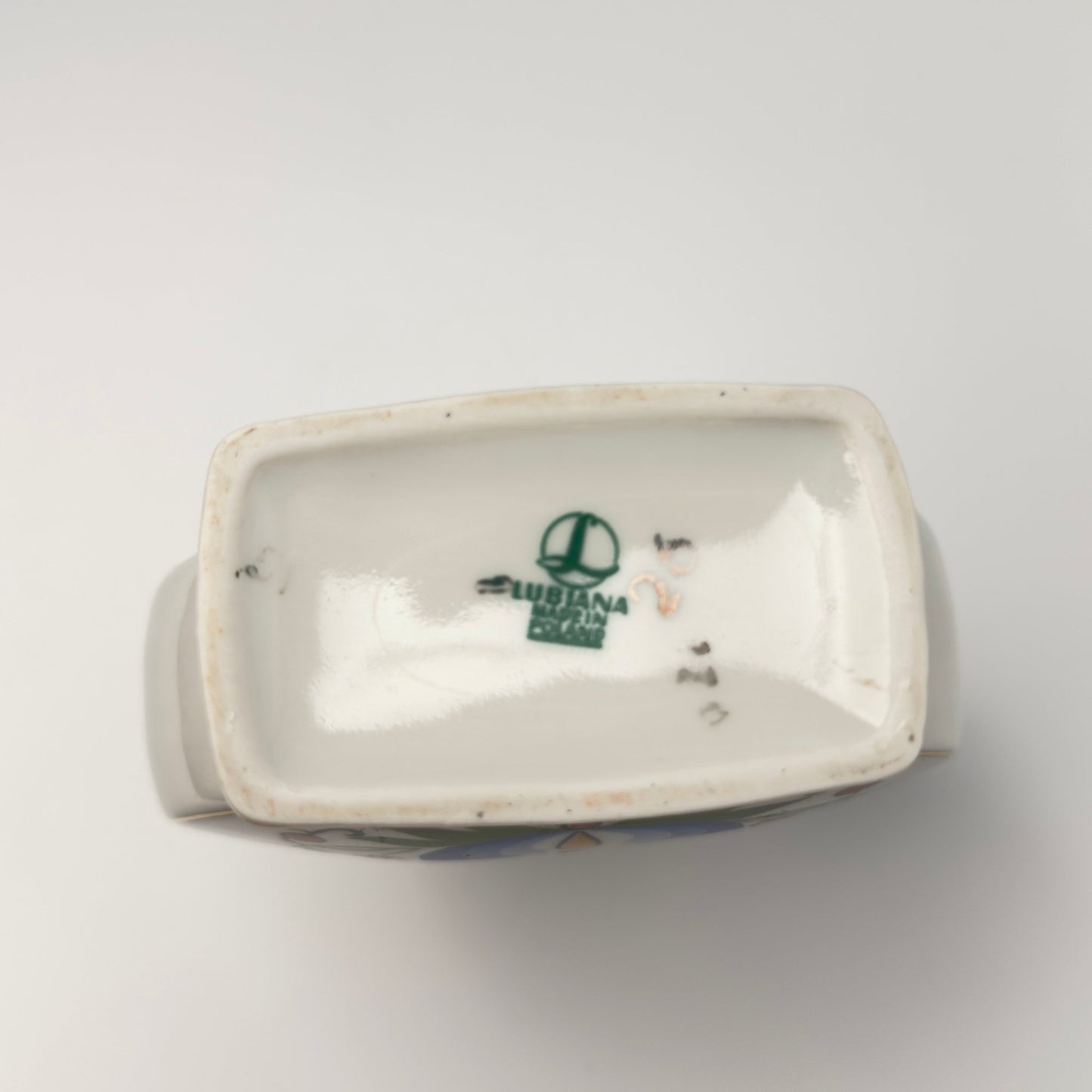 Lubiana kashubisk porcelænsvase blå folkedekor – vintage polen 1970’erne - Frøken Lilly