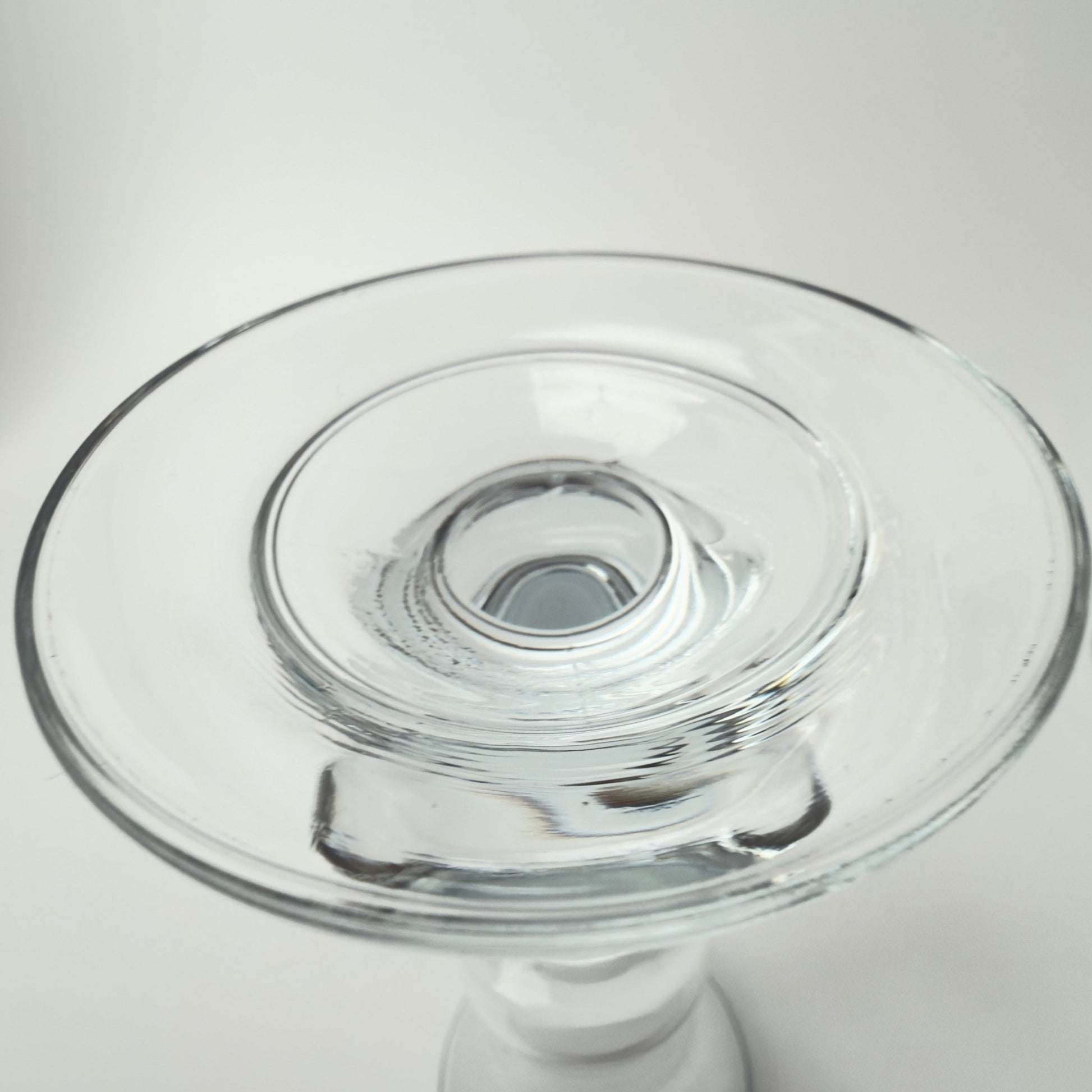 Mundblæste glas lysestager – vintage europæisk glas – sæt af 2 - Frøken Lilly