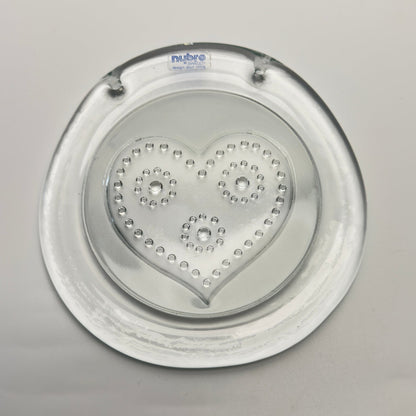 Nybro Glasbruk glashjerte vægdekoration – svensk vintage glas 1970 - 1980 - Frøken Lilly