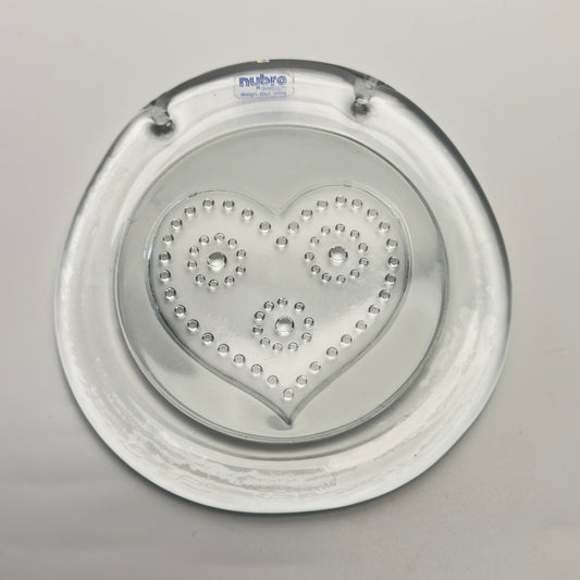 Nybro Glasbruk glashjerte vægdekoration – svensk vintage glas 1970 - 1980 - Frøken Lilly