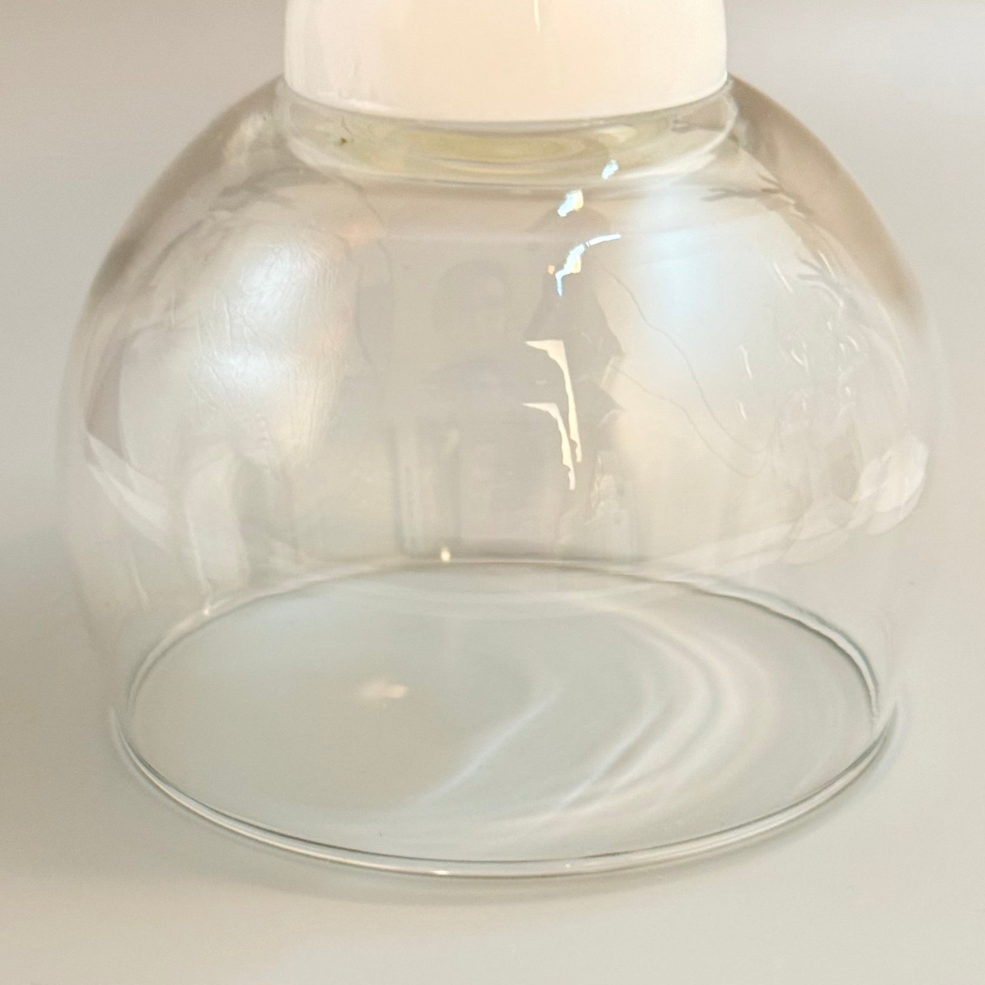 Originale Bodum Oktett vinglas, hvid plaststilk, dansk design af Carsten Jørgensen, 1970'erne - Frøken Lilly