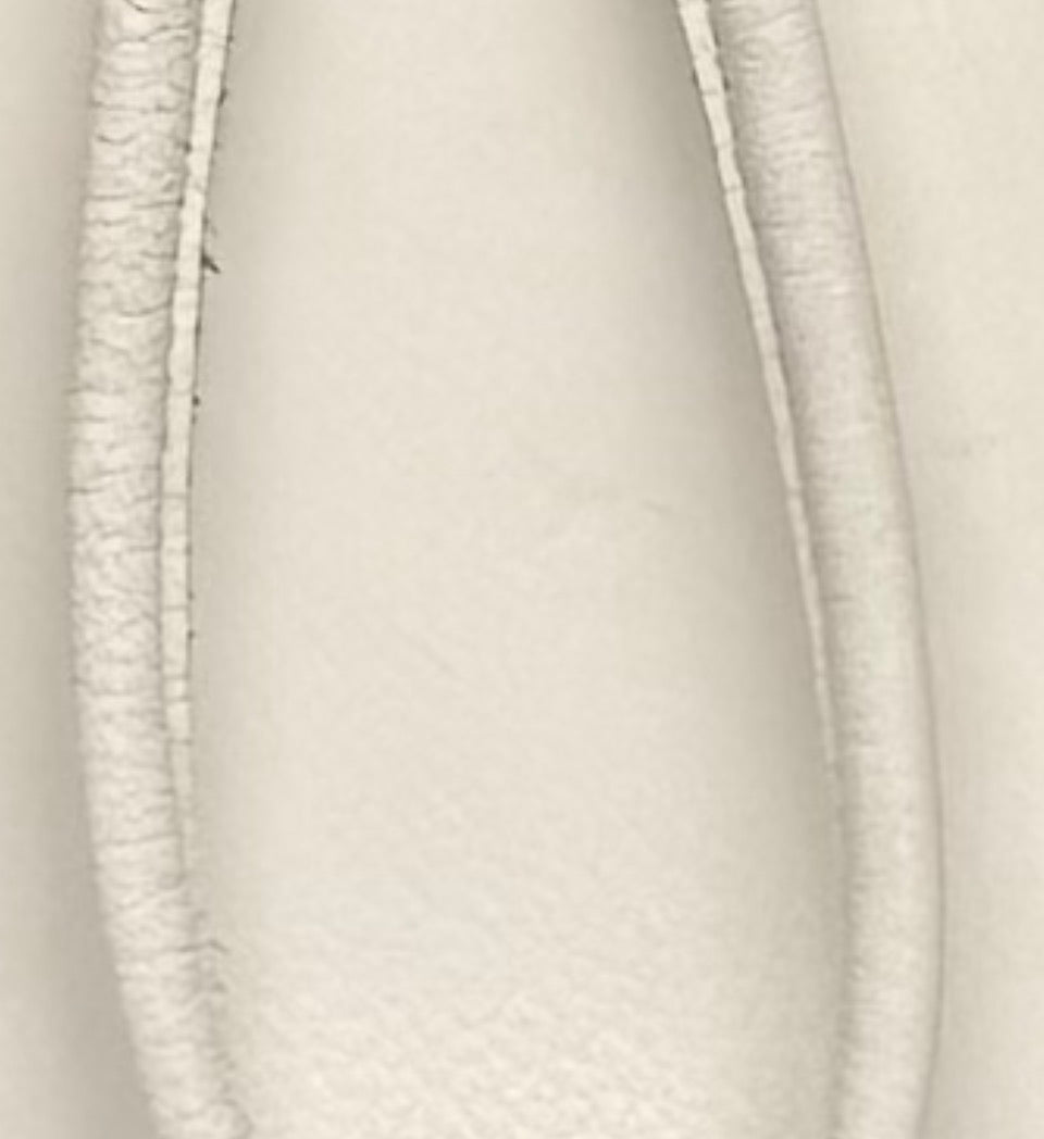 Skøn hvid clutch lædertaske med wristlet rem 1960