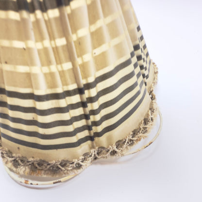 Smuk Art Deco - inspireret væglampe med original tekstilskærm - Frøken Lilly