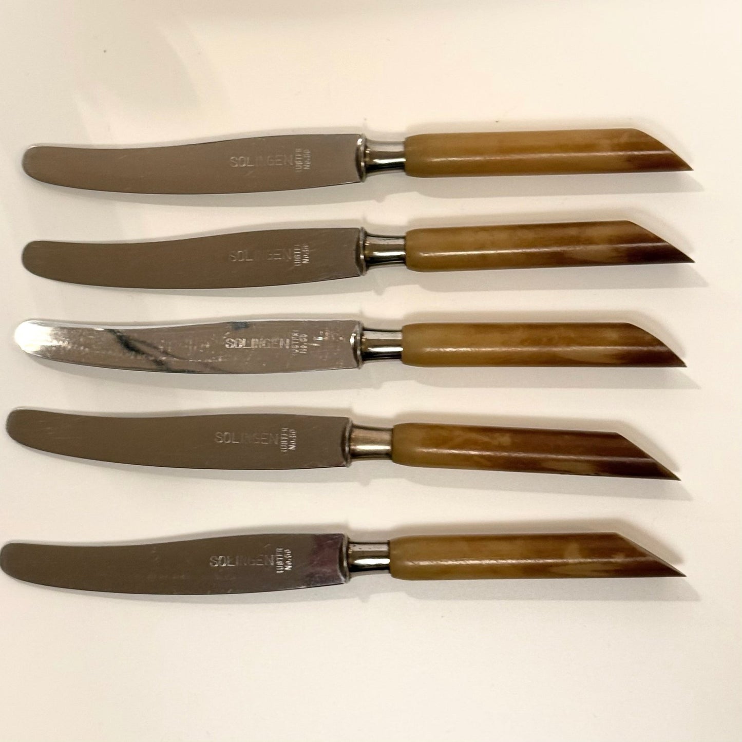 Solingen rustfri smørknive nr. 56 – sæt med 5 - Frøken Lilly