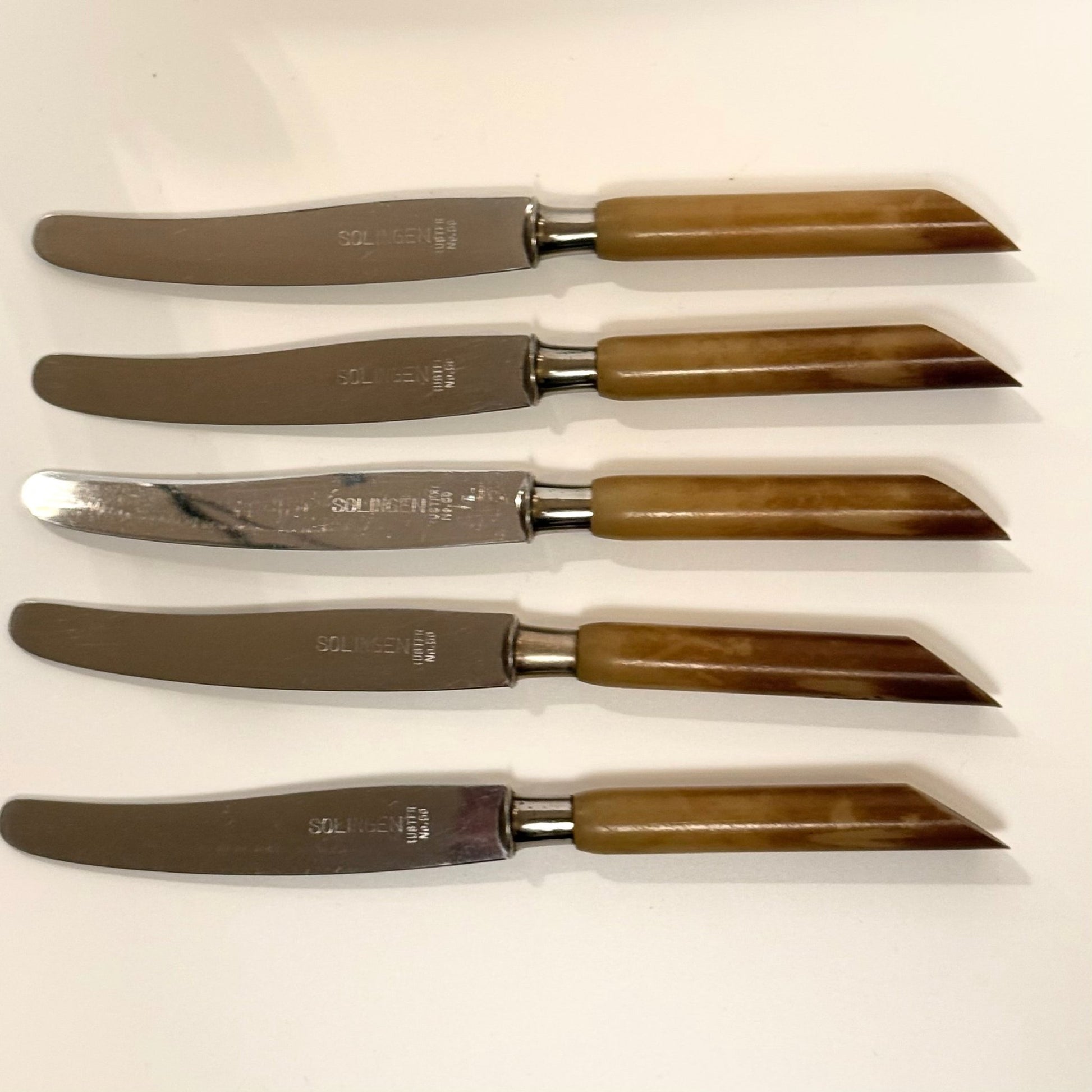 Solingen rustfri smørknive nr. 56 – sæt med 5 - Frøken Lilly