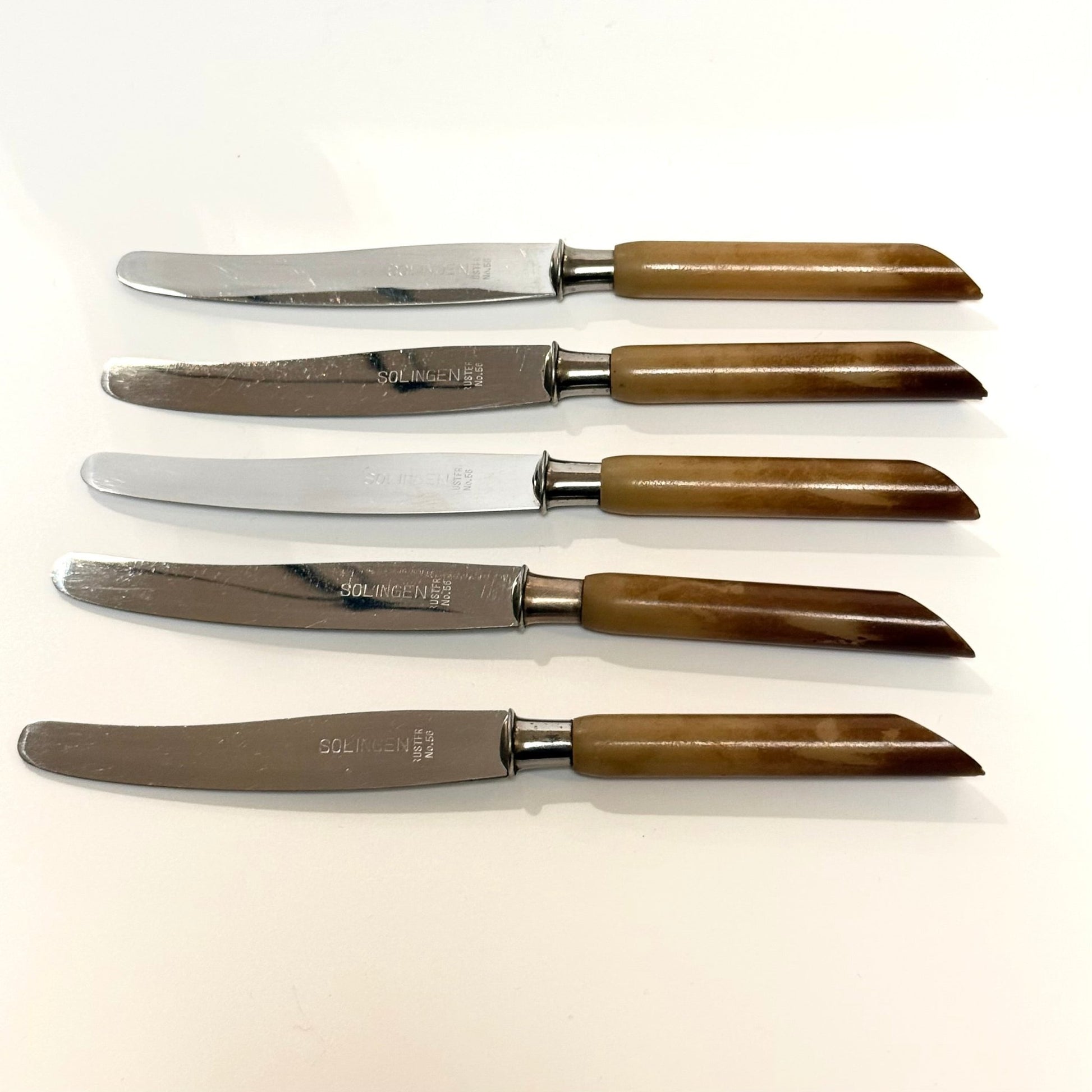 Solingen rustfri smørknive nr. 56 – sæt med 5 - Frøken Lilly
