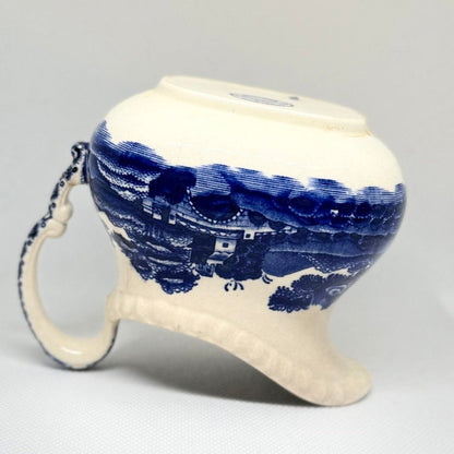 Spode’s Tower – Copeland – Vintage blå fajance mælkekande, ca. 1900–1920 - Frøken Lilly