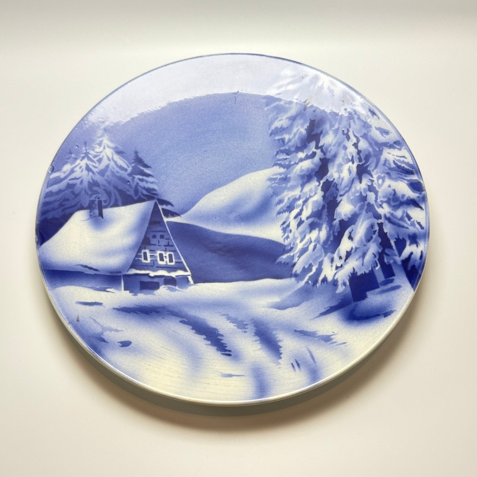 Antik Villeroy & Boch juleplatte, Wallerfangen Saar-Basin 