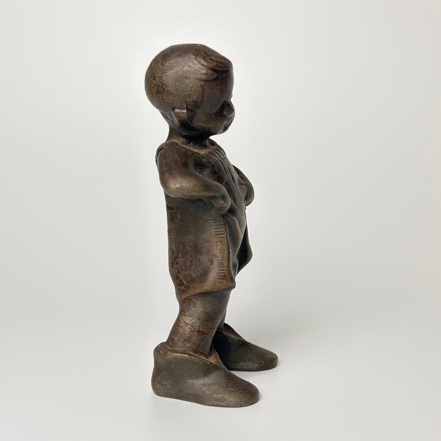 Vintage bronzefigur af pige – 13 cm - Frøken Lilly