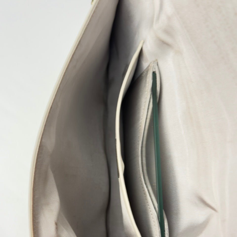 Vintage Comtesse clutch i hvidt læder - Frøken Lilly