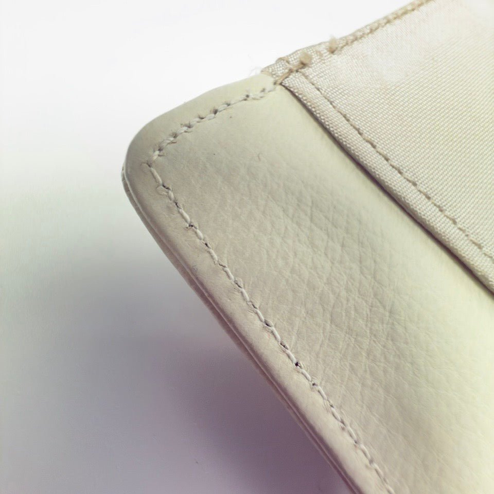 Vintage Comtesse clutch i hvidt læder - Frøken Lilly