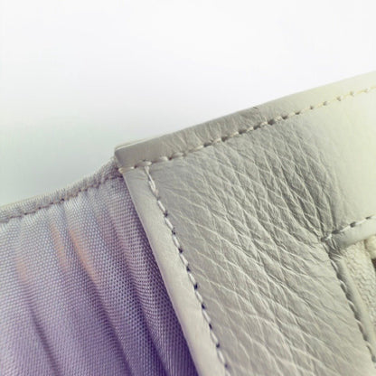 Vintage Comtesse clutch i hvidt læder - Frøken Lilly