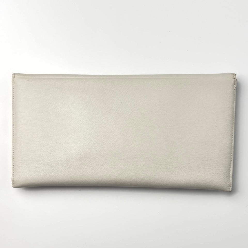 Vintage Comtesse clutch i hvidt læder - Frøken Lilly
