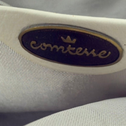 Vintage Comtesse clutch i hvidt læder - Frøken Lilly
