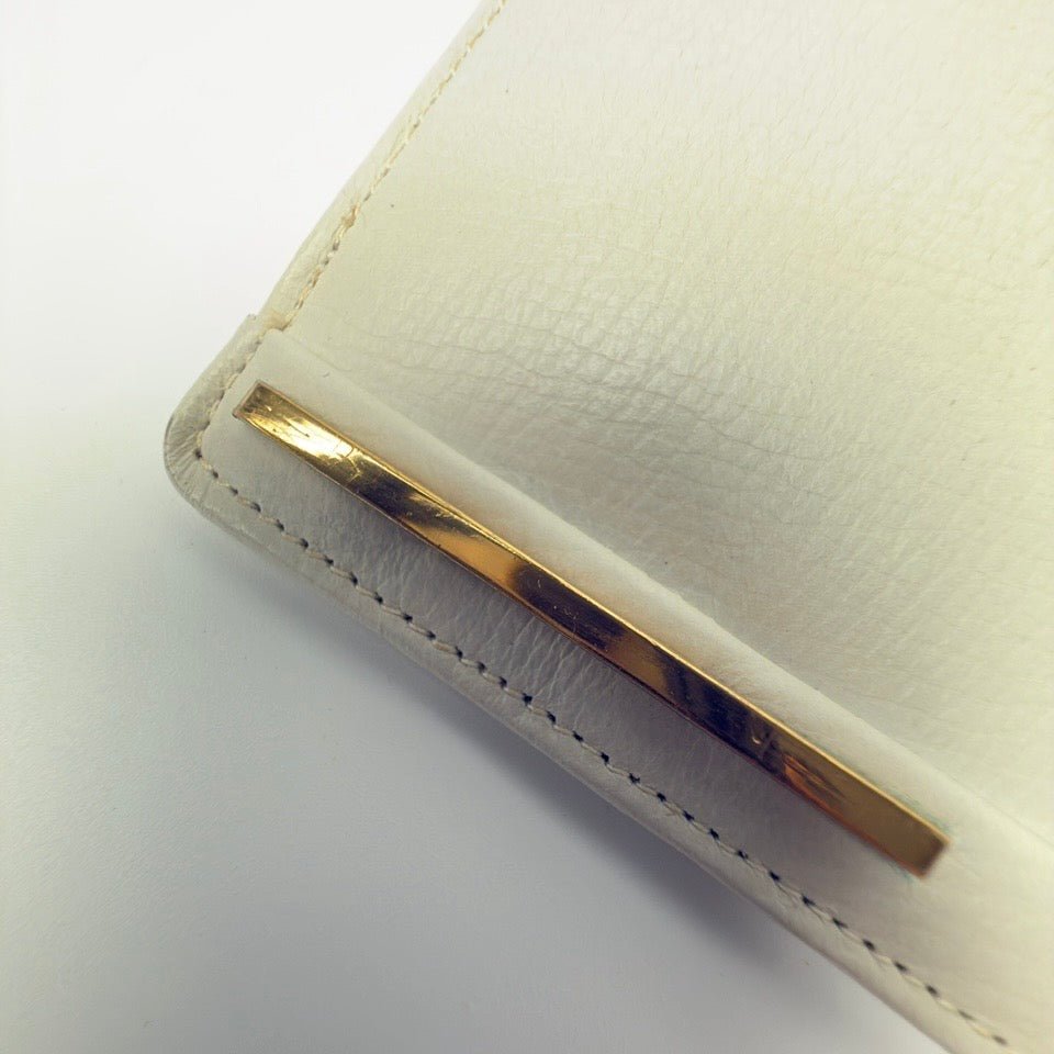 Vintage Comtesse clutch i hvidt læder - Frøken Lilly