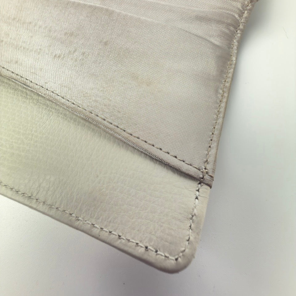 Vintage Comtesse clutch i hvidt læder - Frøken Lilly