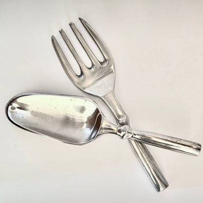 Vintage salatserveringssæt i massivt støbt aluminium - Frøken Lilly
