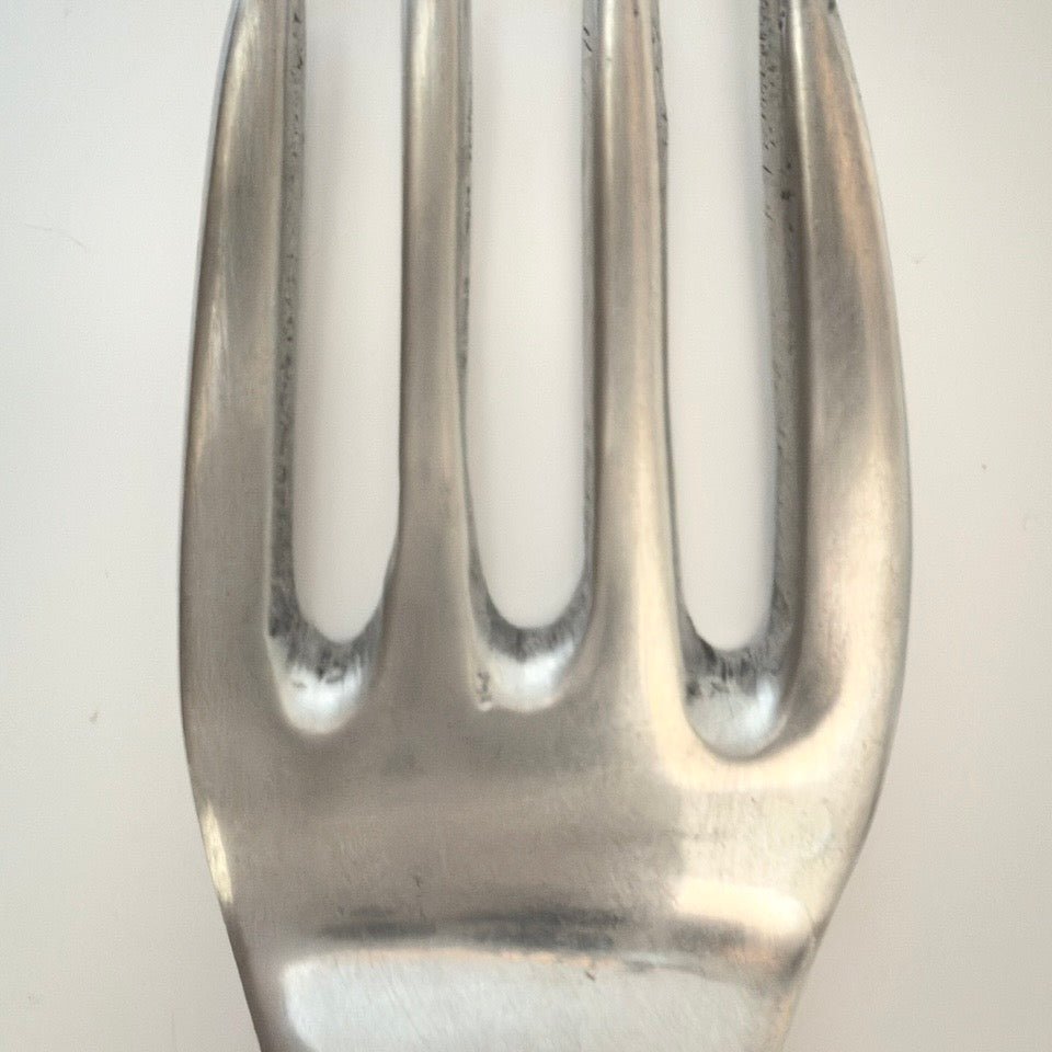 Vintage salatserveringssæt i massivt støbt aluminium - Frøken Lilly