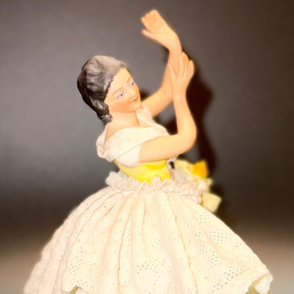 Volkstedt ballerina porcelænsfigur – Dresden - stil, Tyskland - Frøken Lilly